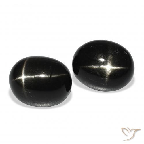 Gemme di Stella Diopside Nero naturale da 12.04 ct, Ovale, Opaco