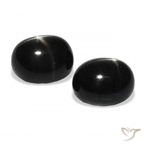 Gemme di Stella Diopside Nero naturale da 12.04 ct, Ovale, Opaco