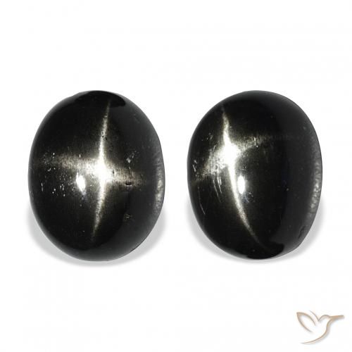 9.43ctw Naturale Nero Stella Diopside, Ovale, Opaco