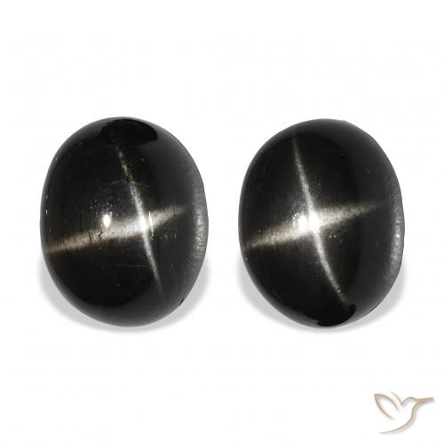 Gemme di Stella Diopside Nero naturale da 12.31 ct, Ovale, Opaco