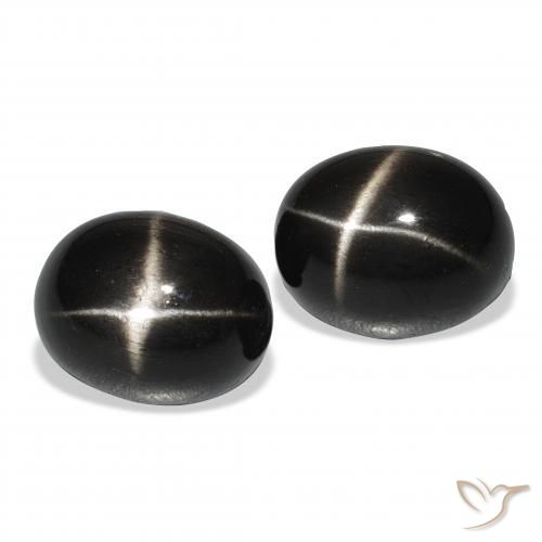 Gemme di Stella Diopside Nero naturale da 13.46 ct, Ovale, Opaco