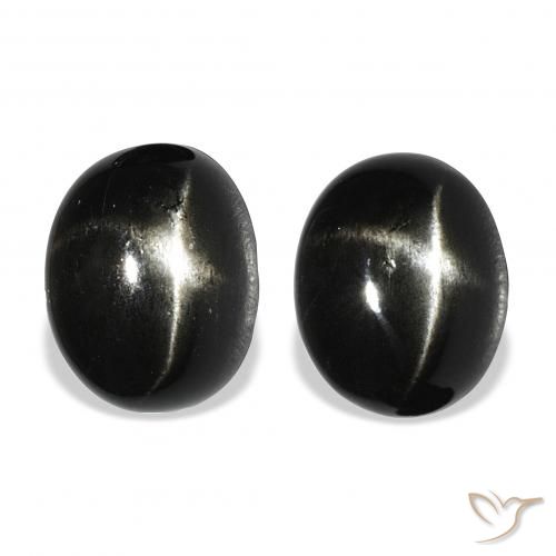 8.87ctw Naturale Nero Stella Diopside, Ovale, Opaco