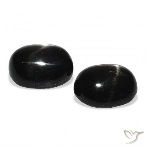 Gemme di Stella Diopside Nero naturale da 8.87 ct, Ovale, Opaco