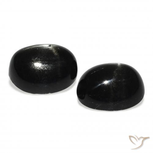 Gemme di Stella Diopside Nero naturale da 9.92 ct, Ovale, Opaco