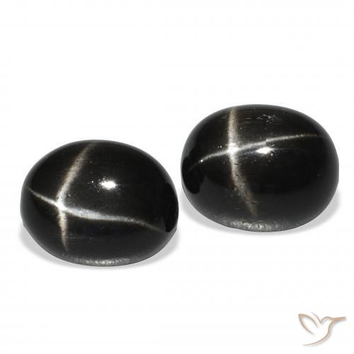 Gemme di Stella Diopside Nero naturale da 11.38 ct, Ovale, Opaco