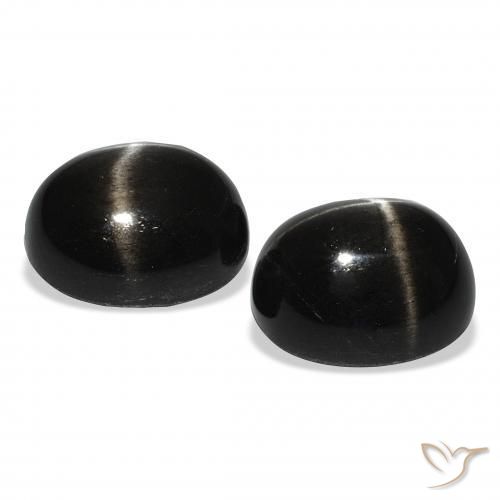 Gemme di Stella Diopside Nero naturale da 11.38 ct, Ovale, Opaco