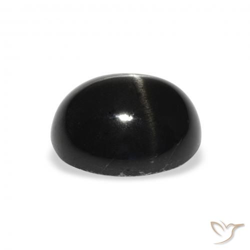 Stella Diopside Nero naturale da 4.75 ct, Ovale, Opaco