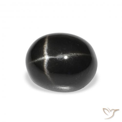 Stella Diopside Nero naturale da 5.51 ct, Ovale, Opaco