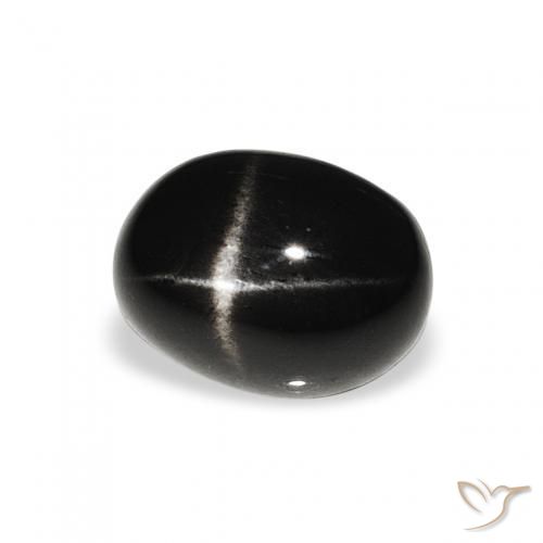 Stella Diopside Nero naturale da 1.44 ct, Ovale, Opaco