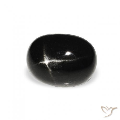 Stella Diopside Nero naturale da 1.47 ct, Ovale, Opaco