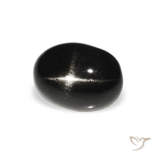 1.59ct Naturale Nero Stella Diopside, Ovale, Opaco