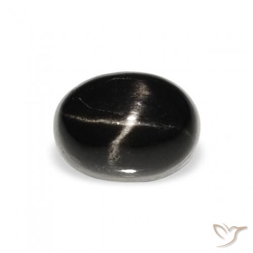 1.77ct Naturale Nero Stella Diopside, Ovale, Opaco