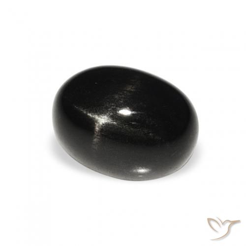 Stella Diopside Nero naturale da 1.85 ct, Ovale, Opaco