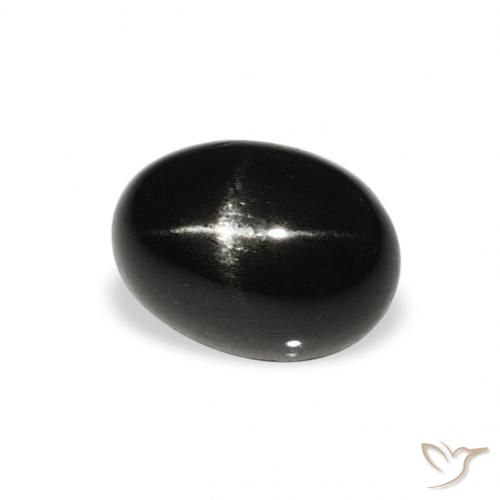 Stella Diopside Nero naturale da 1.34 ct, Ovale, Opaco