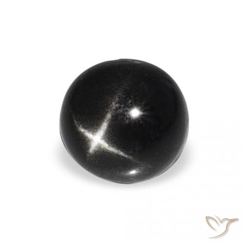 Stella Diopside Nero naturale da 1.54 ct, Rotondo, Opaco