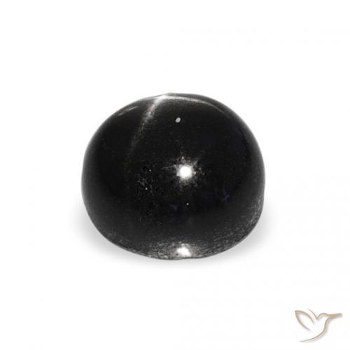 Stella Diopside Nero naturale da 1.54 ct, Rotondo, Opaco
