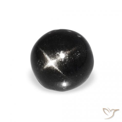Stella Diopside Nero naturale da 1.27 ct, Rotondo, Opaco