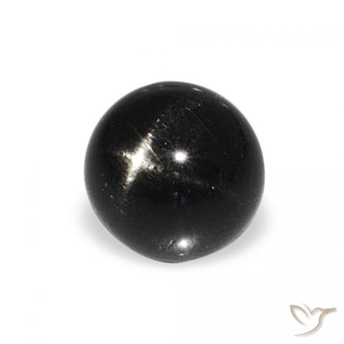 Stella Diopside Nero naturale da 1.66 ct, Rotondo, Opaco