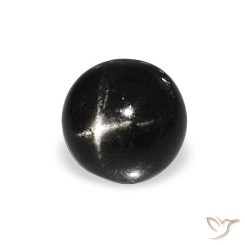 Stella Diopside Nero naturale da 1.20 ct, Rotondo, Opaco