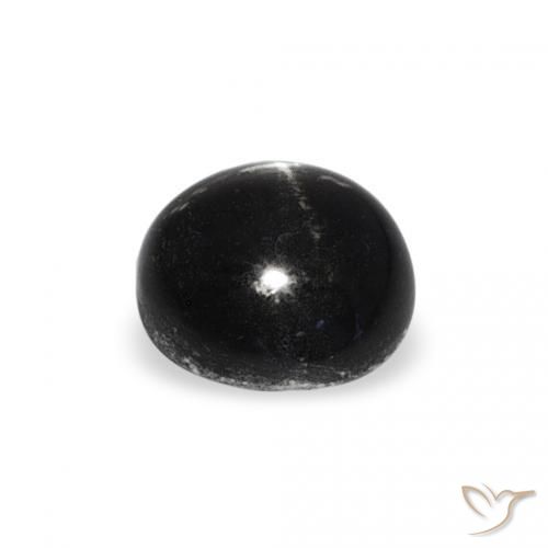 Stella Diopside Nero naturale da 1.20 ct, Rotondo, Opaco