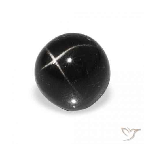 Stella Diopside Nero naturale da 1.78 ct, Rotondo, Opaco