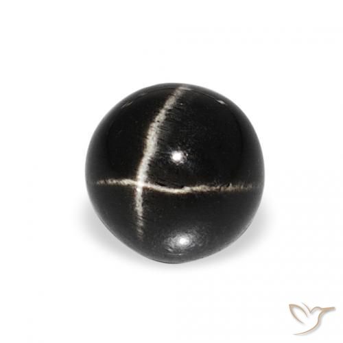Stella Diopside Nero naturale da 1.49 ct, Rotondo, Opaco