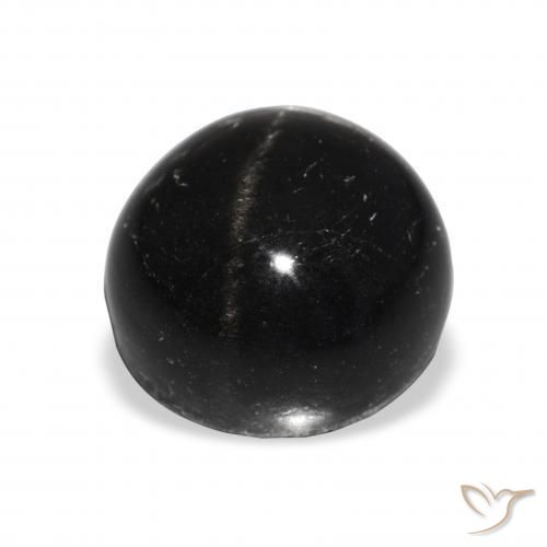 Stella Diopside Nero naturale da 11.74 ct, Rotondo, Opaco