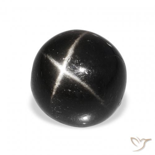 Stella Diopside Nero naturale da 9.33 ct, Rotondo, Opaco