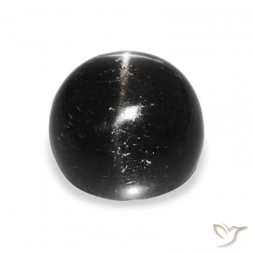 Stella Diopside Nero naturale da 9.33 ct, Rotondo, Opaco