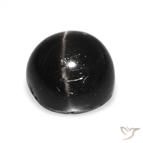 Stella Diopside Nero naturale da 9.28 ct, Rotondo, Opaco