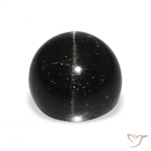 Stella Diopside Nero naturale da 9.76 ct, Rotondo, Opaco