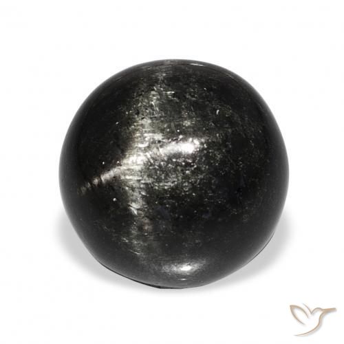 Stella Diopside Nero naturale da 9.82 ct, Rotondo, Opaco