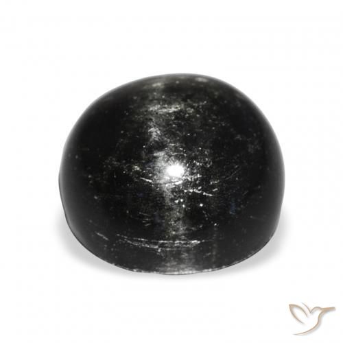 Stella Diopside Nero naturale da 9.82 ct, Rotondo, Opaco