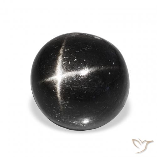 Stella Diopside Nero naturale da 9.06 ct, Rotondo, Opaco
