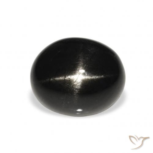 5.45ct Naturale Nero Stella Diopside, Ovale, Opaco