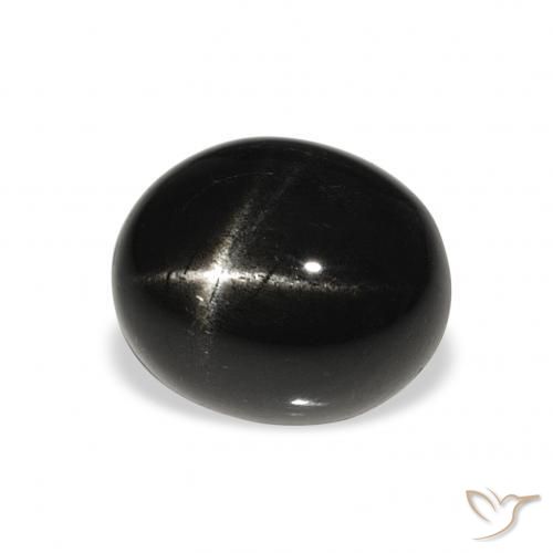 Stella Diopside Nero naturale da 5.45 ct, Ovale, Opaco