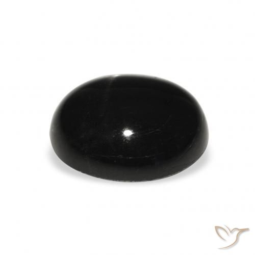 Stella Diopside Nero naturale da 5.45 ct, Ovale, Opaco