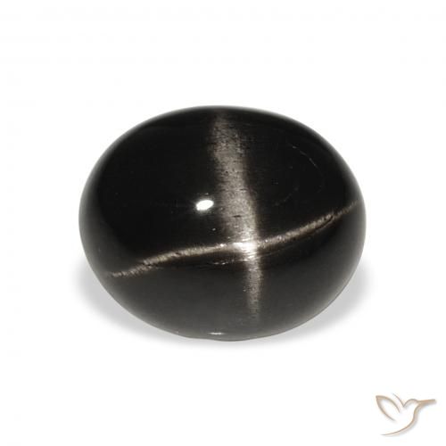 5.80ct Naturale Nero Stella Diopside, Ovale, Opaco