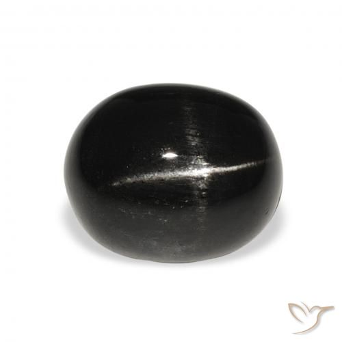 6.19ct Naturale Nero Stella Diopside, Ovale, Opaco