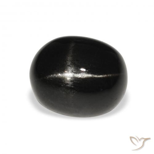 Stella Diopside Nero naturale da 6.19 ct, Ovale, Opaco