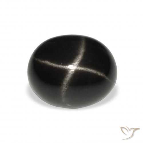 6.62ct Naturale Nero Stella Diopside, Ovale, Opaco