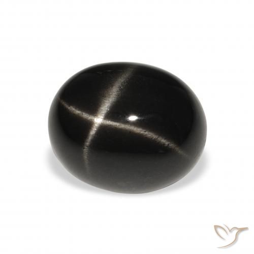 Stella Diopside Nero naturale da 6.62 ct, Ovale, Opaco