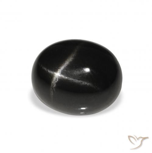 Stella Diopside Nero naturale da 5.90 ct, Ovale, Opaco
