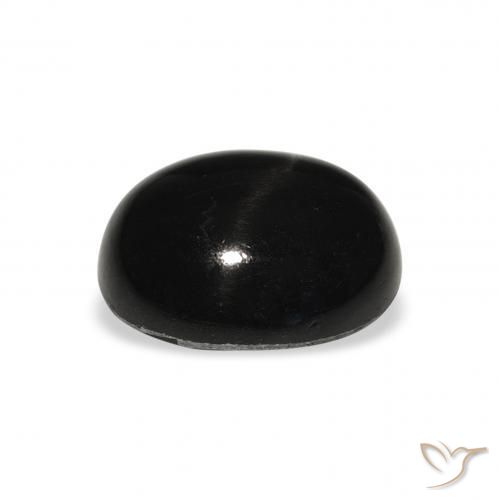 Stella Diopside Nero naturale da 5.90 ct, Ovale, Opaco