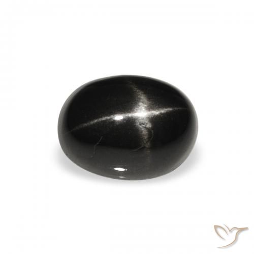1.40ct Naturale Nero Stella Diopside, Ovale, Opaco