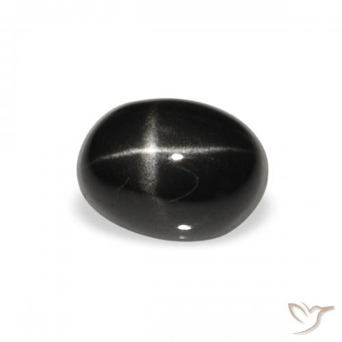 Stella Diopside Nero naturale da 1.40 ct, Ovale, Opaco