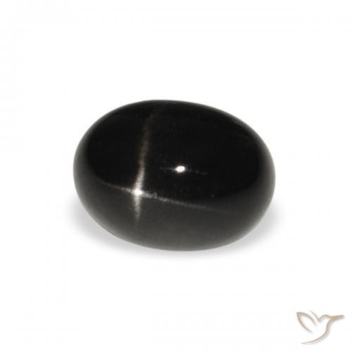 Stella Diopside Nero naturale da 2.61 ct, Ovale, Opaco