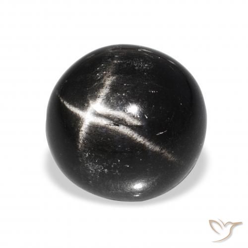 Stella Diopside Nero naturale da 11.26 ct, Rotondo, Opaco