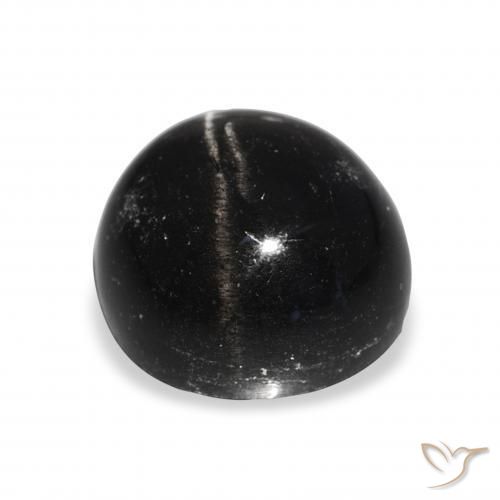 Stella Diopside Nero naturale da 11.26 ct, Rotondo, Opaco