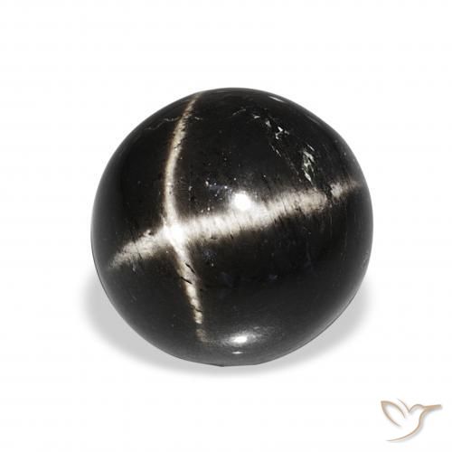 Stella Diopside Nero naturale da 9.27 ct, Rotondo, Opaco